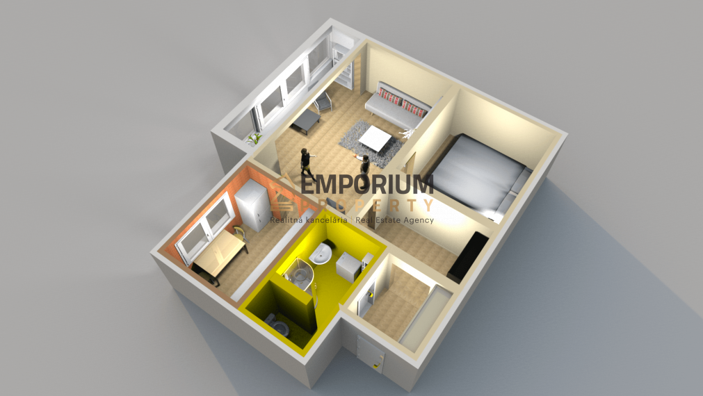 P R E D A N É │1,5i byt vo Vrakuni s klimatizáciou a výhľadom na Kamzík