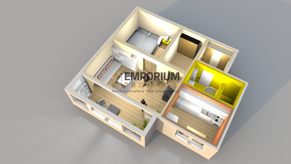 P R E D A N É │1,5i byt vo Vrakuni s klimatizáciou a výhľadom na Kamzík
