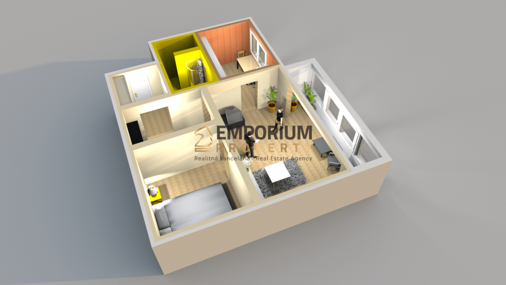 P R E D A N É │1,5i byt vo Vrakuni s klimatizáciou a výhľadom na Kamzík