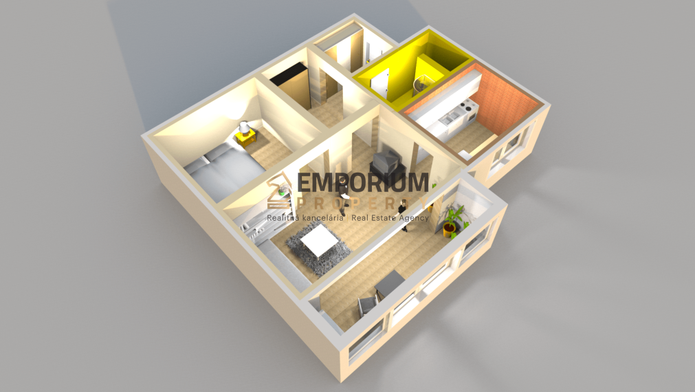 P R E D A N É │1,5i byt vo Vrakuni s klimatizáciou a výhľadom na Kamzík