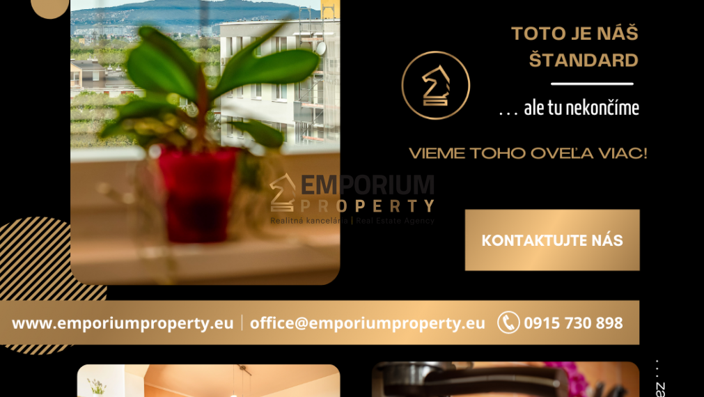 P R E D A N É │1,5i byt vo Vrakuni s klimatizáciou a výhľadom na Kamzík